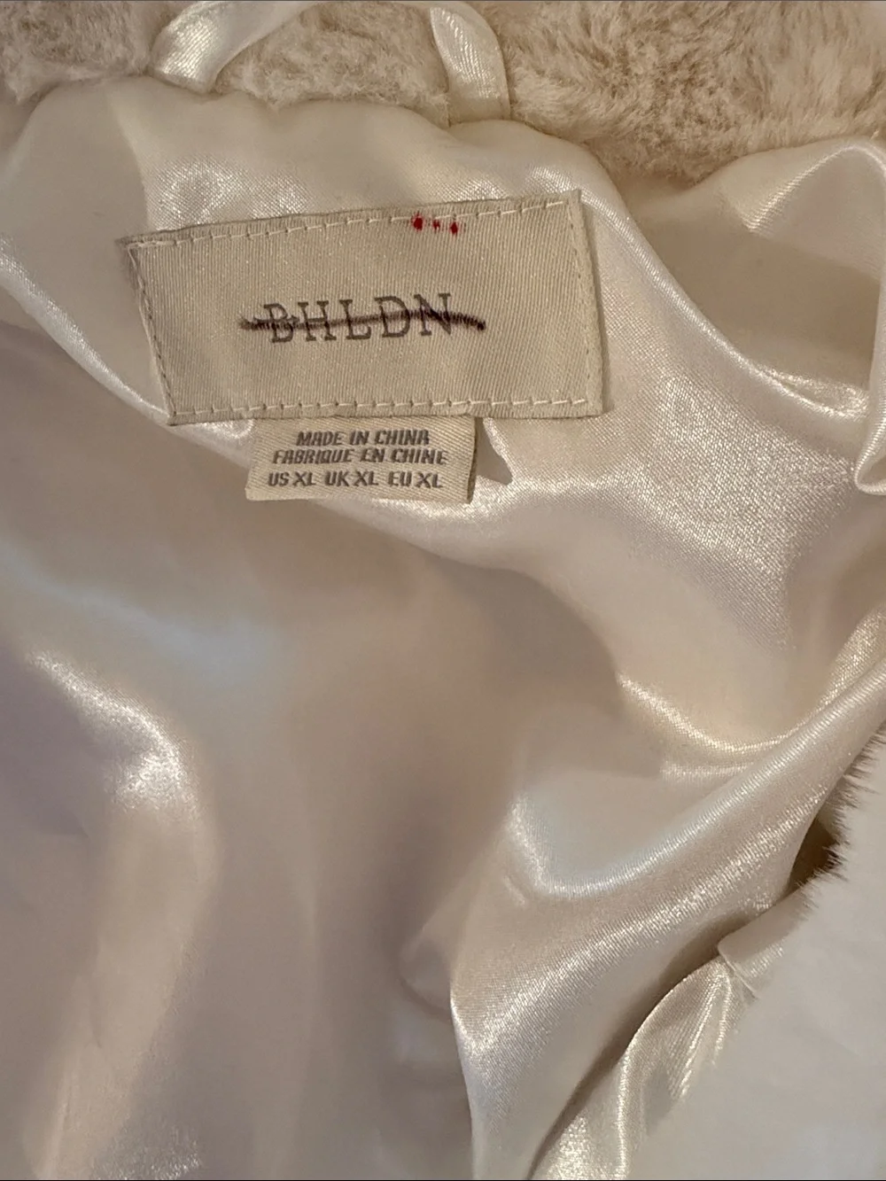 BHLDN Maxime Satin-Lined Faux Fur Wrap